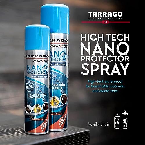 Tarrago Nano Shoe Protector Spray | 6.5oz | Waterproof & Stain Repellent for Sneakers, Suede, Canvas, Leather, Fabric, Nylon, Hiking, Boots