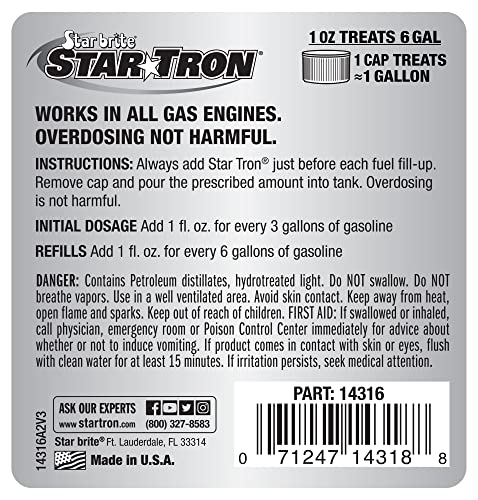Star Tron Enzyme Fuel Treatment - Gas, Stabilizes Old Gasoline - size: 16 fl oz