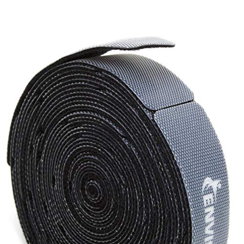 Reusable Cable Ties 3/4" x 6" Self-Gripping Strips Ready to Use Precut Straps for Cable Management and Organizing Cords 50 Pack (Black) - color: Black 3/4" X 6" 50 Pack