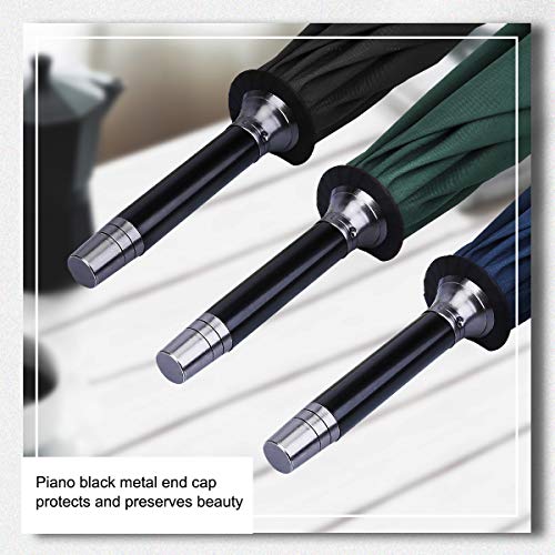 G4Free 52/62inch Golf Umbrella Windproof Large Stick Umbrella Wooden Handle - color: Dark Green, size: 52 inch