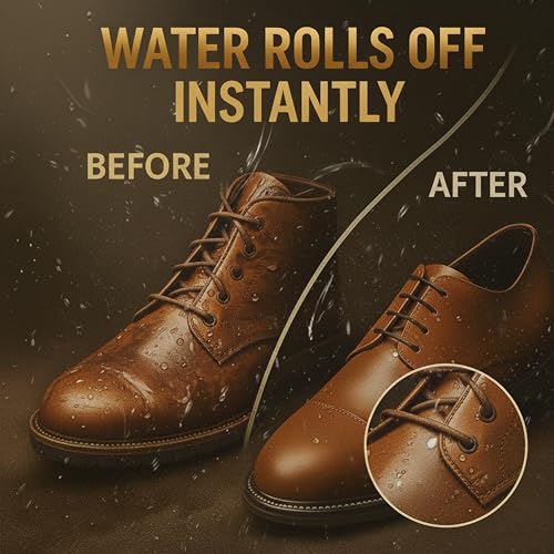 Leather Waterproof Protector Spray – Leather Water Repellent for Boots, Shoes, Furniture & Jackets, Waterproofing & Leather Sealer Spray, 250mL