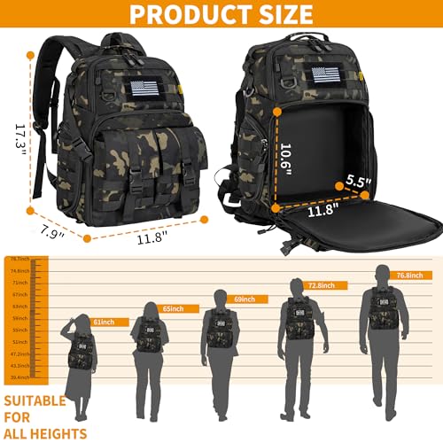TORIBIO Camera Tactical Backpack Bag for DSLR/SLR/Mirrorless Photography - color: Camouflage, size: Without Rain Cover