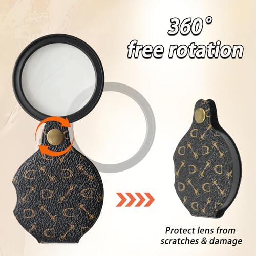 20X Pocket Magnifying Glass 2 Pcs Portable Pocket Magnifier - color: Stylish