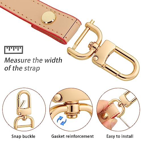 4pcs Detachable Snap Hook Swivel Clasp with 4pcs D-Rings Screw in Shackle for DIY Purse Strap Replacement (Gold,1 inch) - color: Gold, size: 1 inch