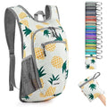 G4Free 10L/15L Hiking Backpack Lightweight Packable Hiking Daypack Small Travel Outdoor Foldable Shoulder Bag - color: Yellow Pineapple, size: 10L