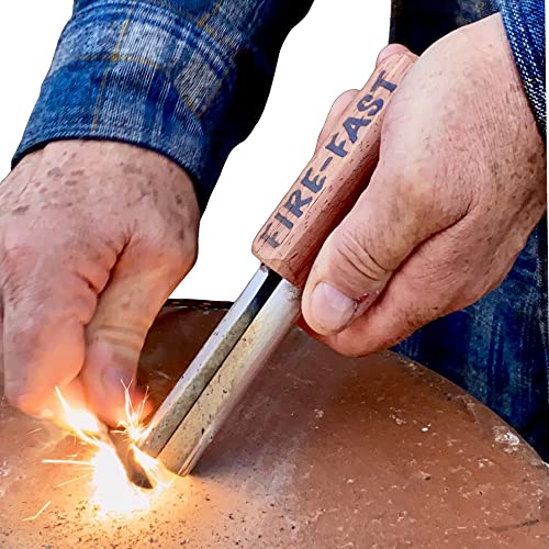 Fire-Fast Trekker. Best Emergency Waterproof Survival Fire Starter. Magnesium and Euro Fire Steel Ferro Rod. Compact Durable Tool for Bushcraft, Camping, Backpacking, Hiking, Hunting, or Bug Out Bag - style: 2 Pack