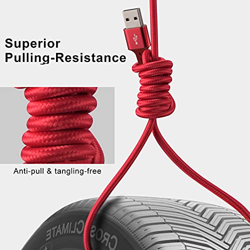 3Pack 5Ft Multiple Charging Cable 3-in-1 Braided Multi Charger Cord Fast Charging Cable Multi Charger Cable for Type C/Micro USB Port for Cell Phones/iPhone 17 16 15 14 13/Samsung/PS/Tablets & More | Universal 3 in 1 Multiple USB Cable Charging Cord with
