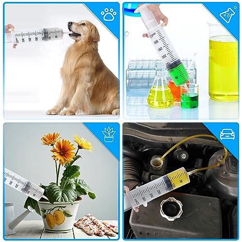 5pcs 350ml Syringe, Extra Large Plastic Syringes for Glue Dispensing, Scientific Labs, Watering, Refilling, Multiple Uses - size: 350 ml
