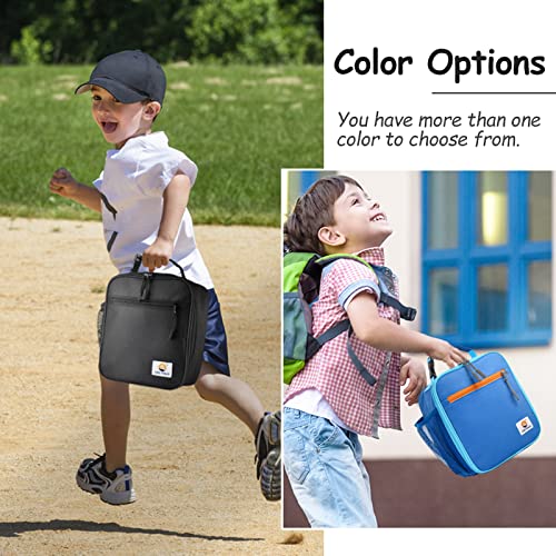 CaCTOUR Lunch Box Kids,2 Packs Insulated Lunch Bag for Girls Boys,Soft Bag Mini Cooler Back to School Thermal Reusable Lunch Bag for Work School Picnic (Blue & Black) - color: 2pk Black+Blue