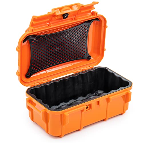 Seahorse 57 Portable Waterproof Dry Box Protective Case - Travel Safe/Mil Spec / IP67 Waterproof/USA Made - for Cameras, Action Cams, Ammunition, Rifle Ammo, Marine (Orange) (SE57OR) - color: Orange