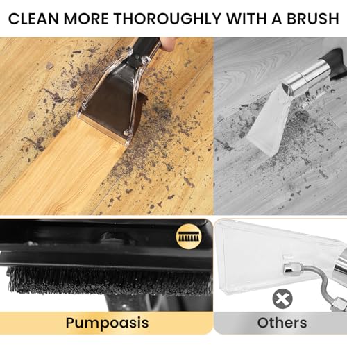 【Upgrade Hard Bristle Brush】Better Extractor Hose Kit for Shop Vac, with 10FT Hoses and 25 FTWater Pipes, Thick transparent shell, Turns Vacuum Cleaner into Carpet Cleaning Machine,2-Year Warranty