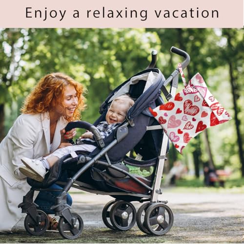 Wet Bag, 4Pcs Wet Dry Bag Set, Reusable Waterproof Bags with Purple Diagonal, Bow, Heart & Blue Diamond Lattice Prints for Women, Suitable for Beach Trips & Daily Organizing - color: Stripe & Bow & Heart & Plaid