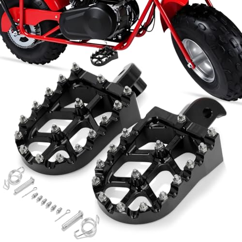 Mini Bike Foot Pegs CNC Footpges for Coleman CT200U CT200U-EX BT200X CT100U Mega Moto Trail 100cc 212cc 196cc Dirt Bike Pegs Foot Pedal Rest Black - color: black