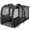 Large Cat Backpack Carrier Expandable Pet Carrier Backpack for Small Dogs Medium Cats Fit Up to 18 Lbs, Dog Backpack Carrier, Foldable Puppy Backpack Carrier for Travel, Black - color: Black