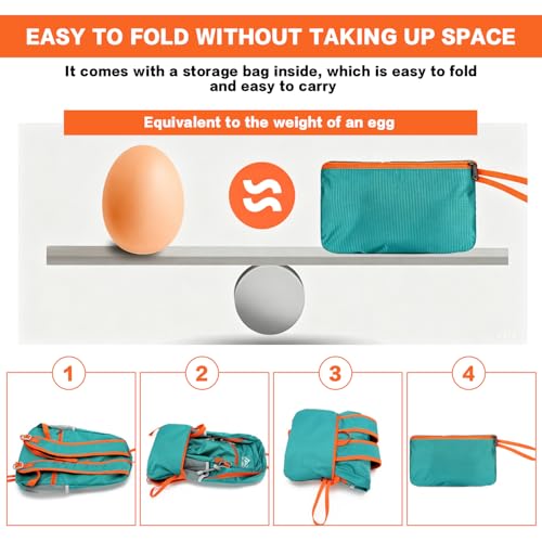 20L Hiking Daypack Packable, Lightweight Water Resistant Camping Backpack, Foldable Travel Backpack for Men Women Outdoor Gear - color: Lvse-xiao
