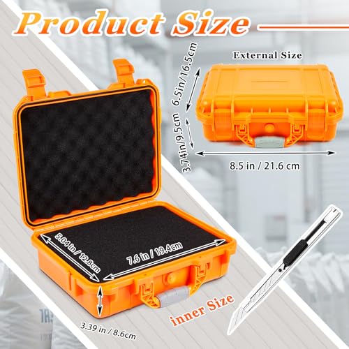 Relaxweex 8.5 x 6.5 x 3.7 Inch Hard Case, Grid Shell, Orange - color: Orange, size: 8.5 x 6.5 x 3.7 Inch, style: Grid Shell