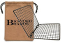 Portable Bushcraft Stainless BBQ Folding Cooking Grill Grate & Burlap Hemp Drawstring Bag. Camping, Campfires, Backpacking, Hunting & Fishing. (Folding Grill & Bag ONLY) - size: Folding Grill & Bag