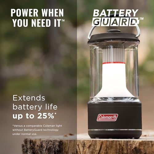 Coleman LED Lantern with Enhanced Battery Protection, Water-Resistant, Batteries Last up to 25% Longer Than Other Lanterns, Great for Camping, Power Outage, Emergencies, & More - style: 800 Lumens (Pack of 2)