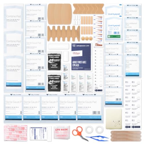 MFASCO First Aid Kit, 158 Piece, Blue Nylon Case with Carry Handles