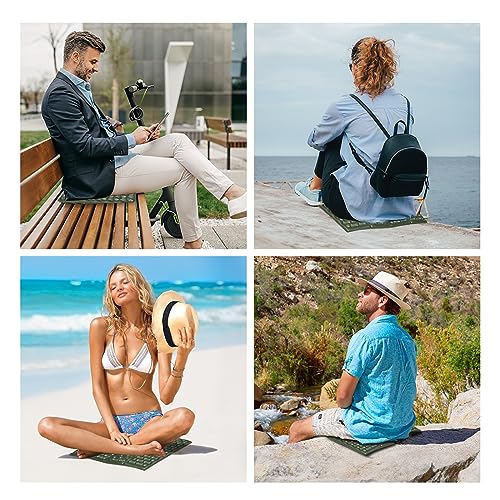 FOCHIER F Stadium Seat Pad, Camping Foam Pad, Foldable Z Stadium Seat Cushion Insulated Sitting Pad for Camping Backpacking Stadium Outdoor Picnic, Hiking, Mountaineering,Bleachers - color: Army Green 1PC