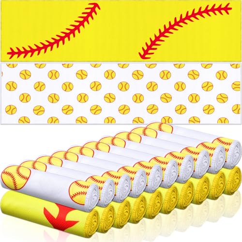 FuWeave 24 Pcs Softball Cooling Towels Gifts 40 X 12 Inch - color: Softball, size: 40 x 12 inches
