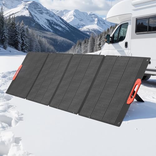 VEVOR 300W Foldable Monocrystalline Solar Panel, 23% High-Efficiency Portable Mono Solar Panel Charger with MC4 Output & 10-in-1 DC Adapters, IP67 Waterproof for Power Stations, Camping, Hiking Trips - size: 300W