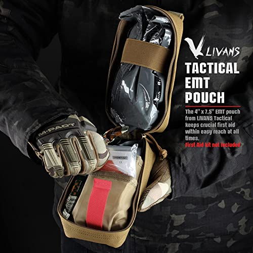 LIVANS IFAK Pouch, First Aid Medical Pouch for Emergency & Trauma Kits - color: Khaki-2 Packs