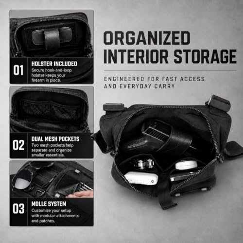 Tactical Chest Bag with MOLLE Pouches- Adjustable Outdoor Sport Chest Rig w/Holstert for Running, Hiking, Cycling & Training (Olive) - color: Olive