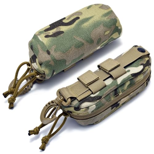 Tactical MOLLE Protective Eyeglass Case Military Sunglasses Storage Box - color: camo