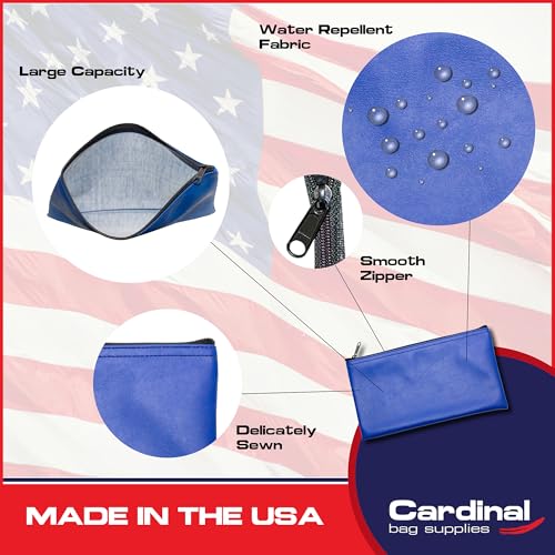 Multi-Purpose Zipper Bag, Royal Blue, 11 x 6 Inch | Reusable, Travel Pouch, Lightweight, Makeup Organizer - color: Royal Blue