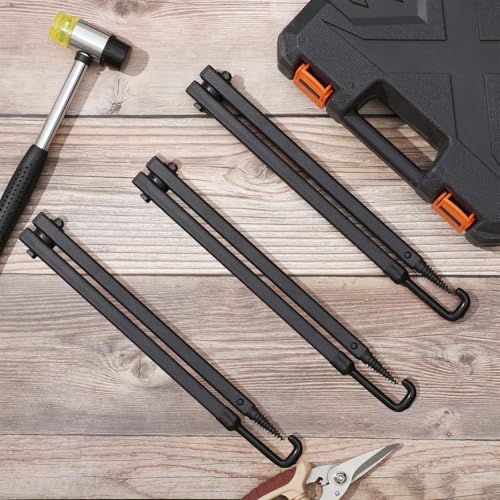 Sadnyy 3/6/8 Pcs Tree Stand Bow Hanger 23 Inch Hunting Accessories for Archery Tree Stand Hunting Bow Holder Multi Purpose for Outdoors Sports - color: Black