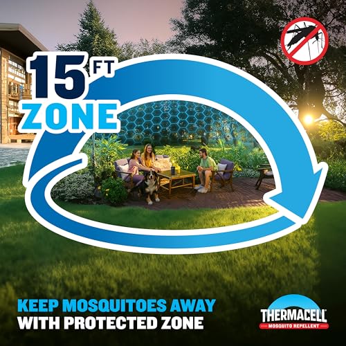 Thermacell Fuel-ZoneGuard Base Patio Shield Mosquito Repeller, Glacial Blue - color: Glacial Blue 1pack