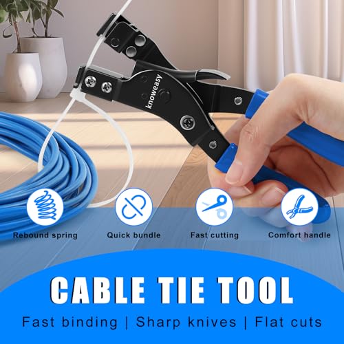 Zip Tie Tool and Cable Tie Tool for Plastic or Nylon Cable Tie - color: Blue