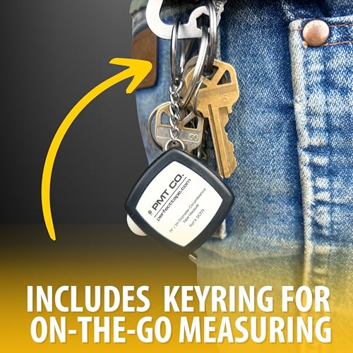 Perfect Tape Measure - Pocket Precision Circumference and Diameter Tape Measure and Layout Pocket Tool in Metric and Imperial - 1/4" Width x 6.6ft / 2m Length Blade