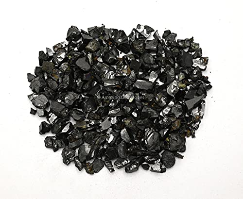 Elite Shungite Stones Chips for Water Purification Tablets, Authentic Karelia Shungite Stones for Shungite Water Bottle (100 Gram) - color: Elite Shungite, size: 100 Gram