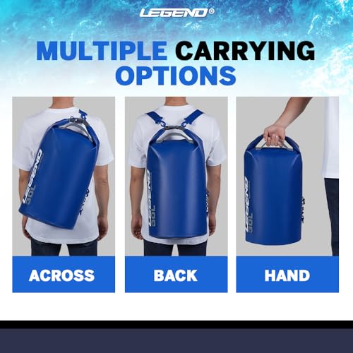 Legend UltraSEA Waterproof Dry Bag - 20L, Blue | Waterproof Roll Top Closure, Floats To Protect Gear, Lightweight Design For Kayaking And Boating - size: 20L