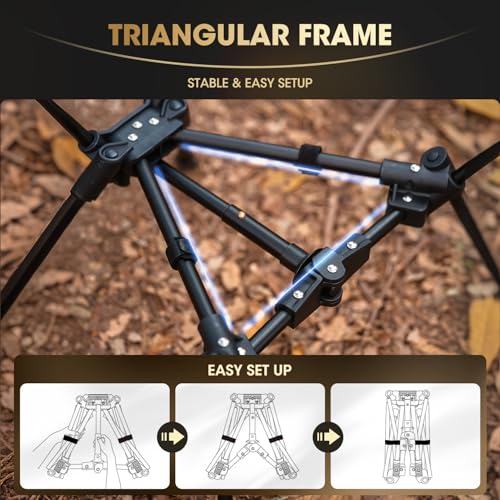 MOON LENCE Portable Camping Chair Backpacking Chair - The 4th Generation Ultralight Folding Chair - Compact, Lightweight Foldable Chairs for Hiking Mountaineering Beach - color: Orange