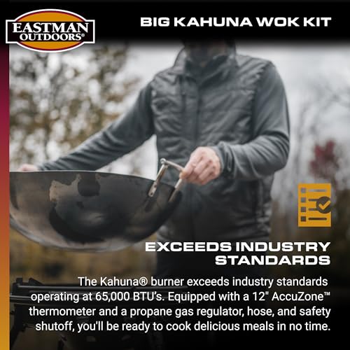 Eastman Outdoors 37212 Outdoor Gourmet 22 Inch Carbon Steel Wok Kit,Black & Steel