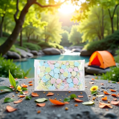 1000 Sheets Colorful Portable Disposable Paper Soap Portable Travel Hiking Washing Hand Bath Toiletry Paper Soap Sheets Confetti Gentle Papers for Women Fragrance