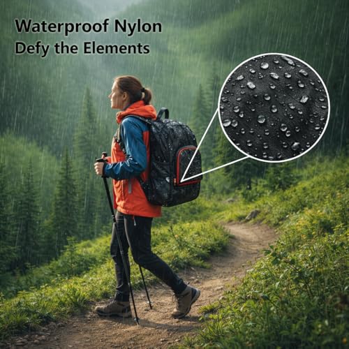Haneulbit Foldable Backpack, Lightweight Backpack and Waterproof Backpacks for Travel and Hiking - color: Black