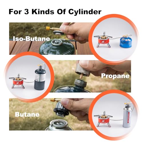 Odoland 5000W Portable Camping Stove Lightweight Camp Stove Collapsible Backpacking Stove with EVA Box for Outdoor Camping Cooking Hiking and Picnic - style: 5000W
