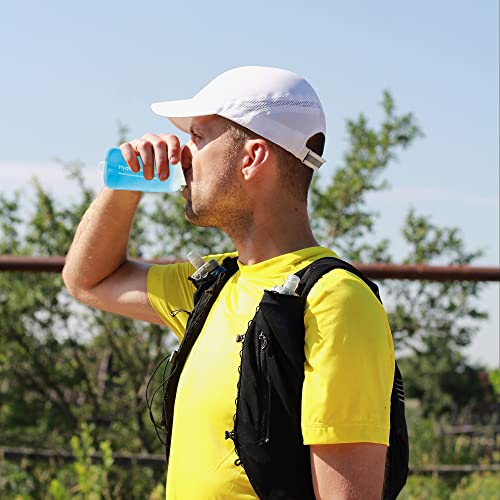 J.CARP 150ml Soft Flask Running Water Bottles, TPU Foldable Running Hydration Flask for Hydration Pack Cycling Hiking Climbing Outdoors Motorbike - color: Blue, 150ml