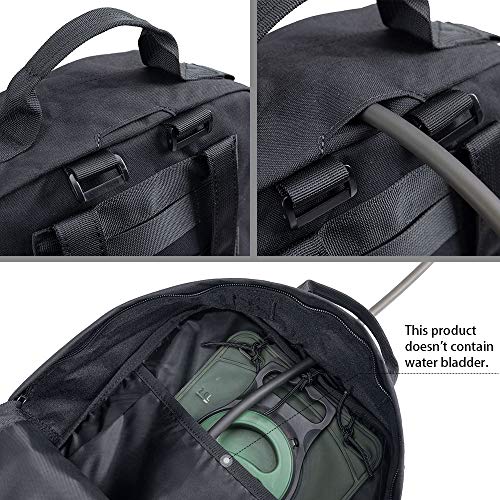 EXCELLENT ELITE SPANKER Outdoor Hydration Backpack Bundle Packs Water Bladder carrier for 3L Water bladder(Black) - color: Black