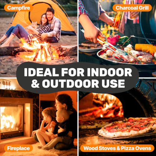 150 pcs Fire Starter - Natural Fire Starters for Campfires, Fire Pit, Pizza Oven, Fireplace, Smoker, BBQ, Pellet Stove & Wood - Fire Starters for Grill, Charcoal Starter - size: 150 pieces