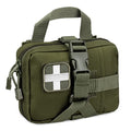 LIVANS Rip Away IFAK Medical Pouch for MOLLE Gear | Small Tactical First Aid Bag with Quick Release Panel, 1000D Nylon & Organizer - color: Army Green