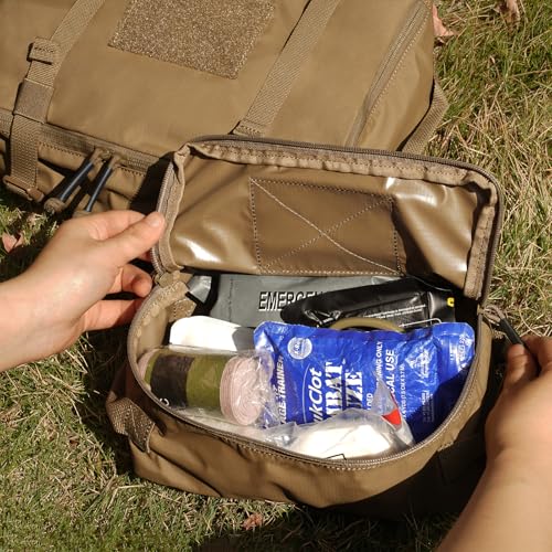 PETAC GEAR 4 PCS Tactical Modular Packing Cubes with Waterproof Material, Large Capacity Storage Bag, Easy Clean Outdoor Travel Organize Storage Pouches Bags (CB) - color: CB