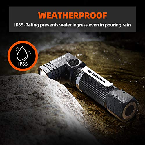 NICRON Flashlight, N7 600 Lumens Tactical Flashlight 2 Pack, 90 Degree Ip65 Waterproof Led Mini Flashlight 4 Modes- Best High Lumens are for Camping, Outdoor, Hiking （Not Including Batteries） Gift - color: N7 2Pack