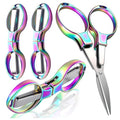 4Pcs Folding Scissors for Travel, Small Folding Badge Scissors for Nurses