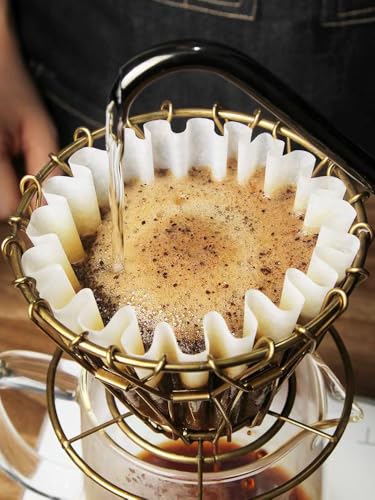 Collapsible Outdoor Stainless Steel Pour Over Coffee Dripper - color: Gold
