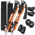 Covacure Hiking Poles Collapsible Lightweight-Aluminum 7075 Trekking Poles - color: Orange